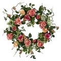 Nearly Natural 20 in. Rose Wreath 4802